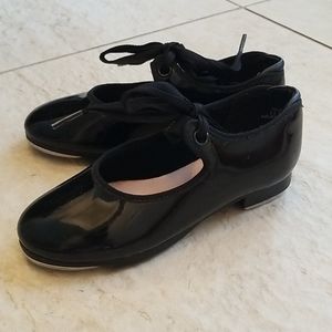 Capezio Glossy Black Kids Tap Shoes